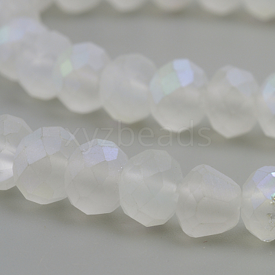 Electroplate Glass Beads Strands X-EGLA-S141-6mm-01E-1