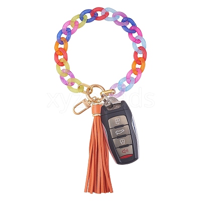 Chain Link Wristlet Keychain HJEW-SW00014-07-1