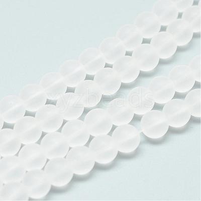 Synthetic Quartz Crystal Bead Strands G-R345-6mm-39-1
