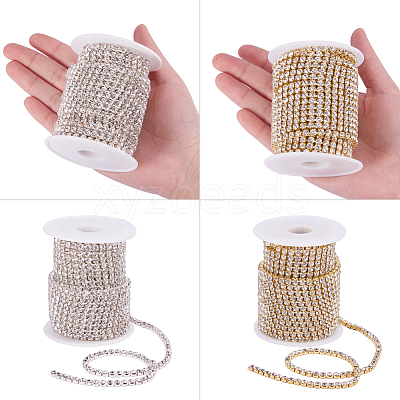 Brass Rhinestone Strass Chains CHC-BC0001-04-SS18-1