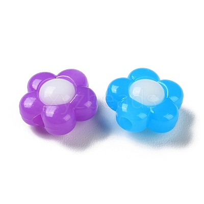 Two Tone Opaque Acrylic Beads SACR-I005-04B-1