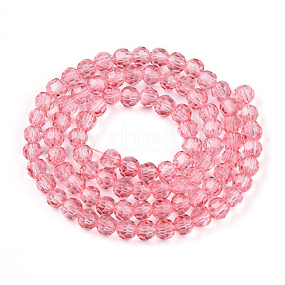 Baking Paint Transparent Glass Beads Strands DGLA-A035-T4mm-D01-1