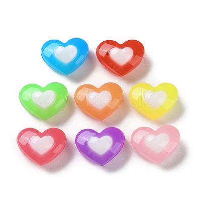 Two Tone Opaque Acrylic Beads X-SACR-I005-05C-1