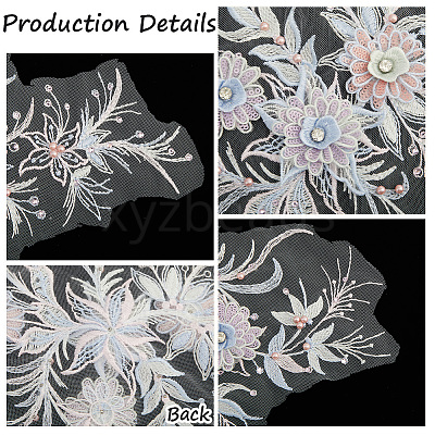 Polyester Acrylic Rhinestones Applique embroidery ABS Sequins FIND-WH20019-165A-05-1