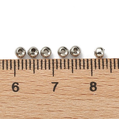 Tarnish Resistant 304 Stainless Steel Hollow Round Seamed Beads STAS-R032-3mm-1