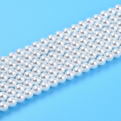Baking Paint Pearlized Glass Pearl Bead Strands HY-N002-3mm-A12-1