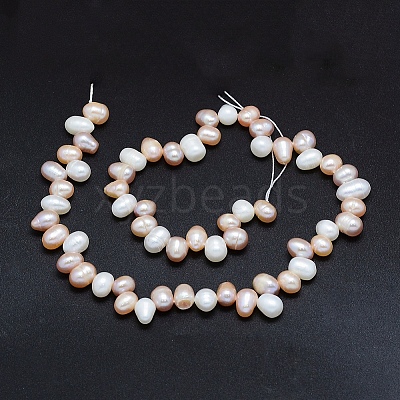 Natural Cultured Freshwater Pearl Beads Strands PEAR-G004-03F-01-1