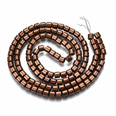 Electroplate Non-magnetic Synthetic Hematite Beads Strands G-T114-61-R-1