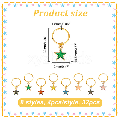 Alloy Enamel Dreadlocks Beads HJEW-AB00146-1