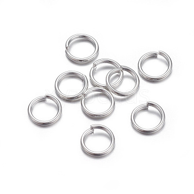 304 Stainless Steel Open Jump Rings X-STAS-E464-09K-S-1