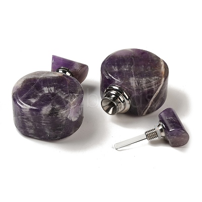 Natural Amethyst Dropper Perfume Bottles DJEW-H010-04P-01-1