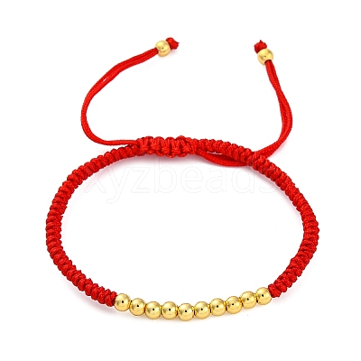 Polyester Cord Braided Bead Bracelets for Women BJEW-L698-04G-01-1