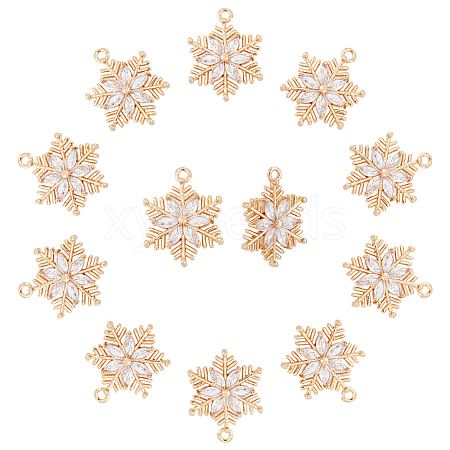 10Pcs Brass Micro Pave Clear Cubic Zirconia Pendants ZIRC-FH0001-39-1