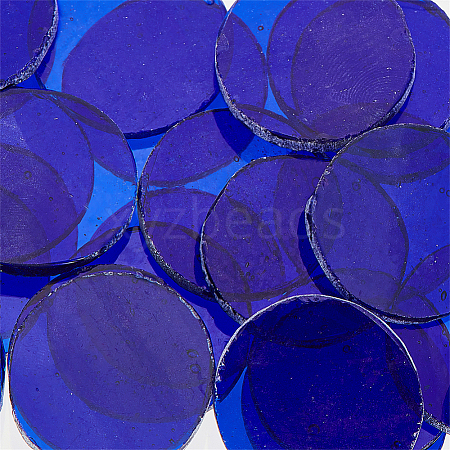 Olycraft 30Pcs Colored Glass Mosaic Tiles DIY-OC0009-40D-1