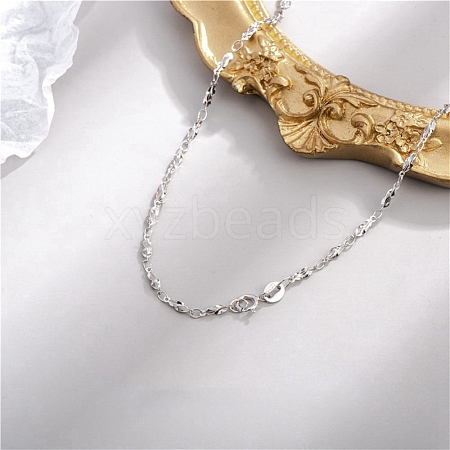 925 Sterling Silver Link Chain Necklaces NJEW-BB70538-E-1