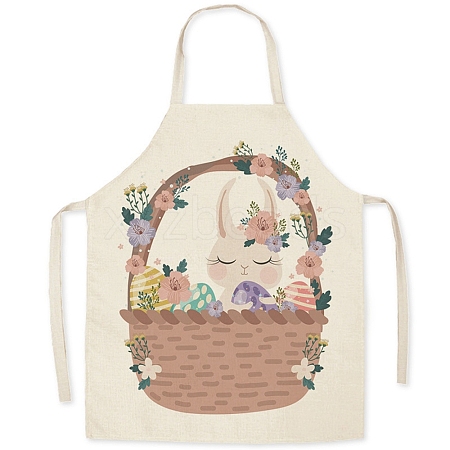 Cute Easter Egg Pattern Polyester Sleeveless Apron PW-WG98916-42-1