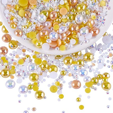 60g Resin patch multi size mixed pearl patch DIY jewelry accessories(2 bags) JX586D-1