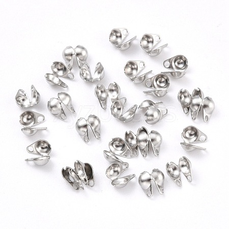 Tarnish Resistant 304 Stainless Steel Bead Tips STAS-P126-06P-1