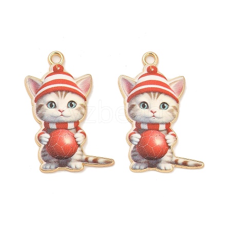 Christmas Alloy Enamel Pendants ENAM-K069-43A-1