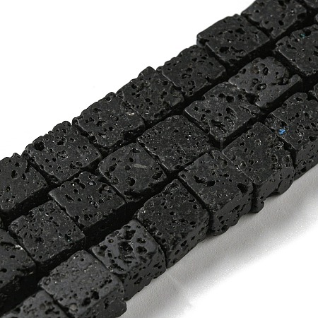 Natural Lava Rock Beads Strands G-C084-E08-01-1