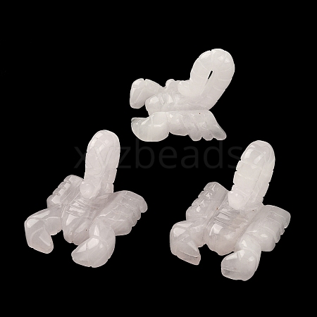 Natural Rose Quartz Carved Healing Scorpion Figurines DJEW-M008-01H-1