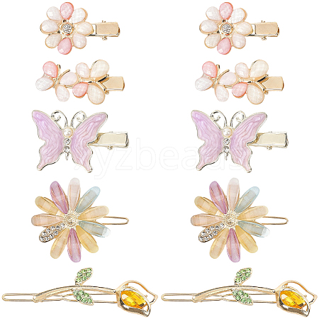 2 Bags Alloy & Resin Hair Clips Kits PHAR-SC0001-004-1