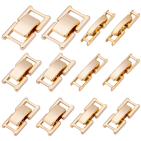 6 Styles Brass Watch Band Clasps KK-BBC0024-21G-1