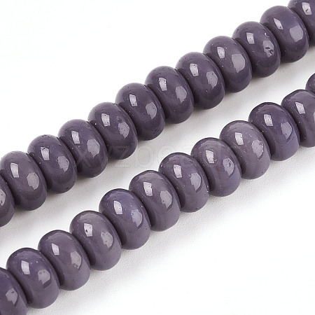 Opaque Spray Painted Glass Beads GLAA-ZX008-8mm-18S-1