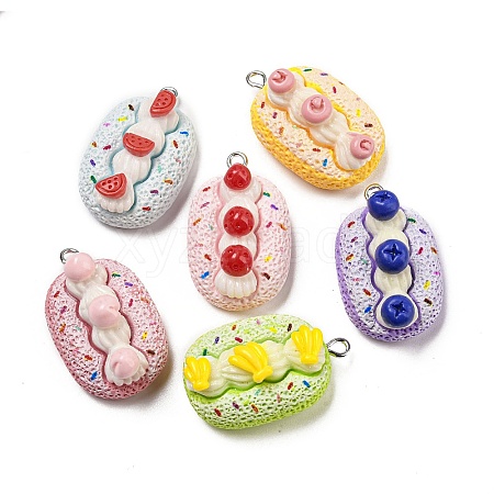 Imitation Food Opaque Resin Pendants X-RESI-A031-04-1