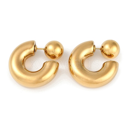 304 Stainless Steel Stud Earrings EJEW-D282-02G-01-1