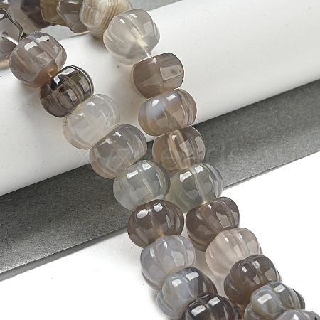 Natural Grey Agate Beads Strands G-G142-A16-01-1