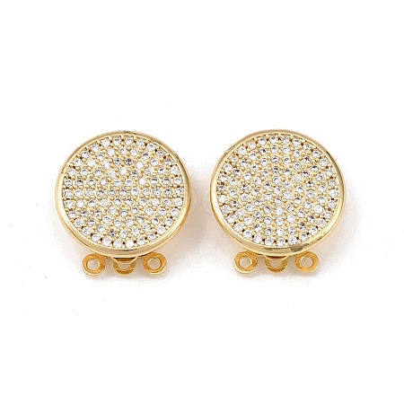 Brass Micro Pave Clear Cubic Zirconia Box Clasps KK-L255-02G-07-1