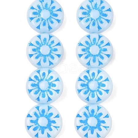 Czech Pressed Glass Beads GLAA-I061-46-1