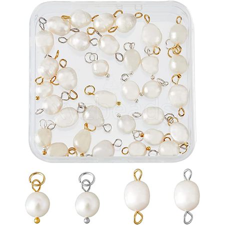 SUPERFINDINGS 40Pcs 4 Styles Natural Cultured Freshwater Pearl Pendants FIND-FH0005-52-1