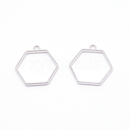 Alloy Open Back Bezel Pendants PALLOY-WH0081-35B-1