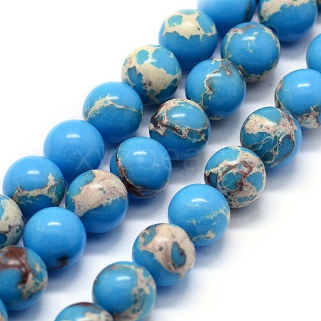 Synthetic Imperial Jasper Beads Strands G-I199-35-8mm-E-1