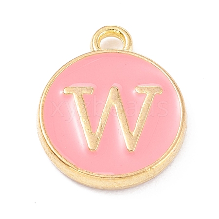 Golden Plated Alloy Enamel Charms X-ENAM-Q437-14W-1