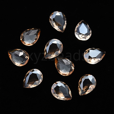 Teardrop Transparent Glass Cabochons MRMJ-T009-127A-1