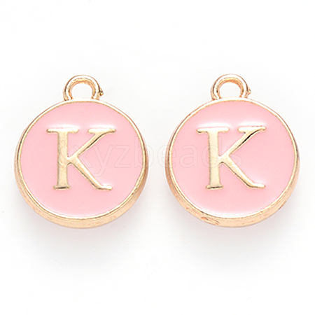 Golden Plated Alloy Enamel Charms X-ENAM-S118-07K-1