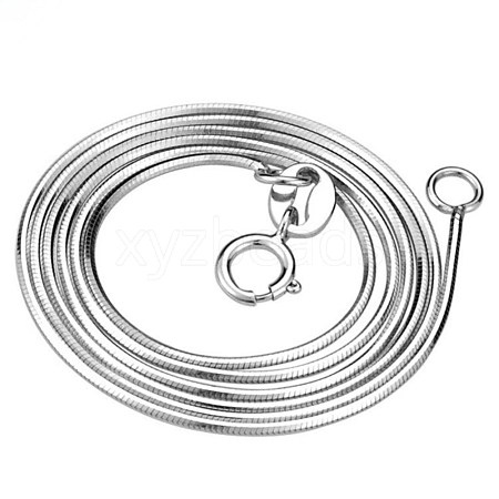 925 Sterling Silver Round Snake Chain Necklace STER-BB72406-A-1