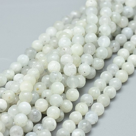 Natural White Moonstone Beads Strands G-F674-08-6mm-1