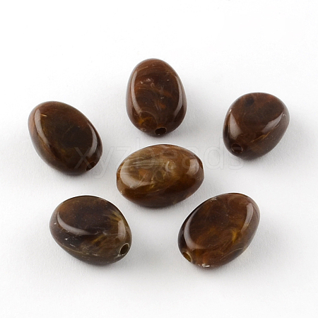 Oval Imitation Gemstone Acrylic Beads OACR-R052-13-1