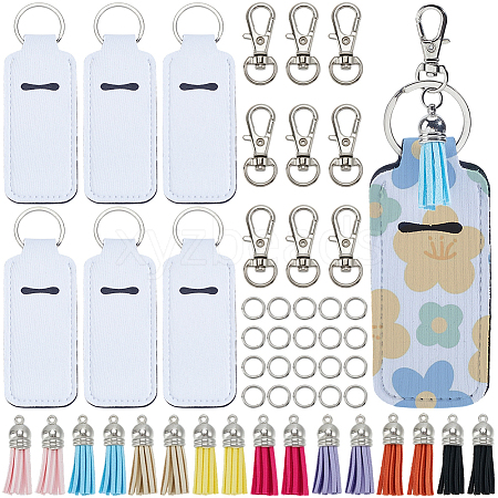 DIY Rubber Heat Transfer Keychain Lipstick Case Making Kits DIY-SP0006-61A-1