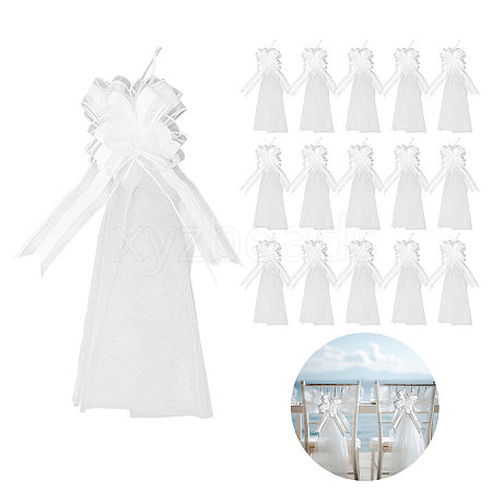 Polyester Pull Bows with Gauze Fabric AJEW-WH0485-10-1