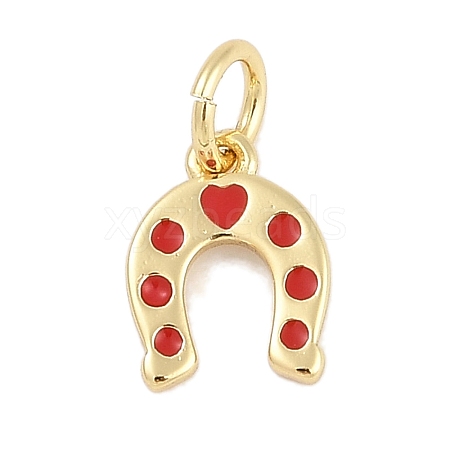 Brass Enamel Charms KK-Q028-07B-G-1