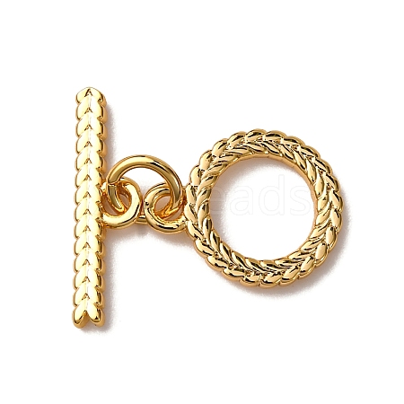 Brass Toggle Clasps KK-Z121-17G-1