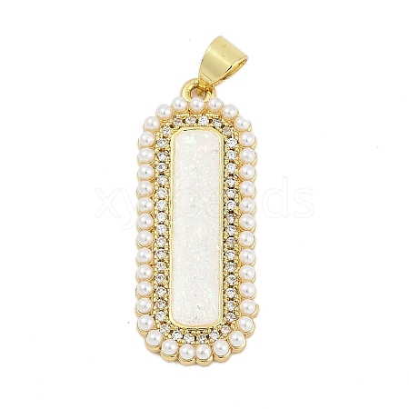 Brass Micro Pave Cubic Zirconia Pendants KK-I723-13G-1