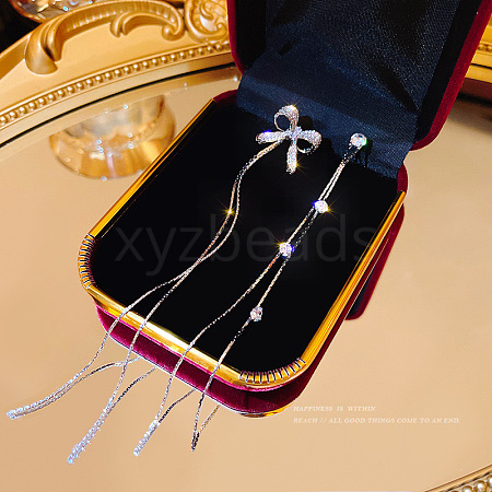 Imitation Pearl Tassel Dangle Earrings DX8372-10-1