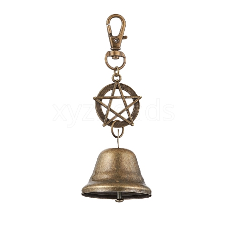 Iron Bell Pendant Decoration HJEW-JM02278-1