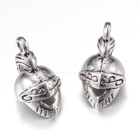 Tibetan Style Alloy Pendants TIBEP-Q062-07AS-RS-1